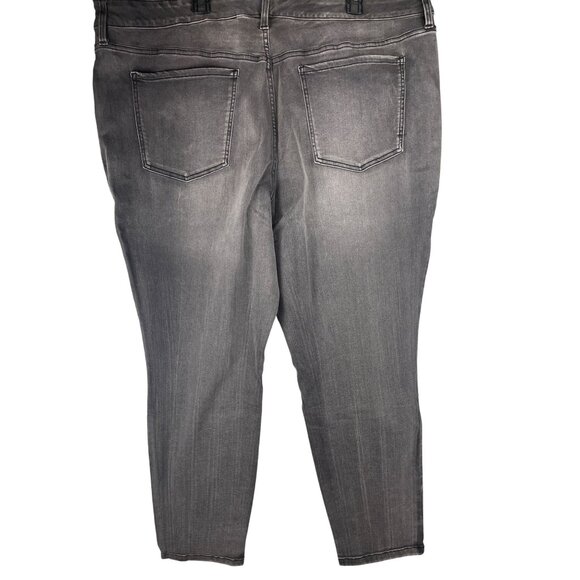 Terra & Sky Plus Size 24W Skinny High Rise Grey Jeans - Picture 2 of 6